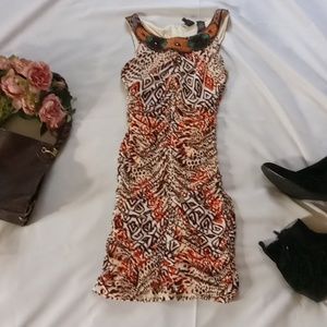 Love Tease Animal Print Rouche Dress